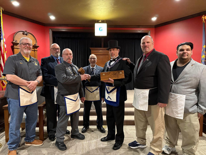 The Traveling Gavel being captured by Dunes Lodge No. 741 Traveling Gavel Dunes Lodge 1